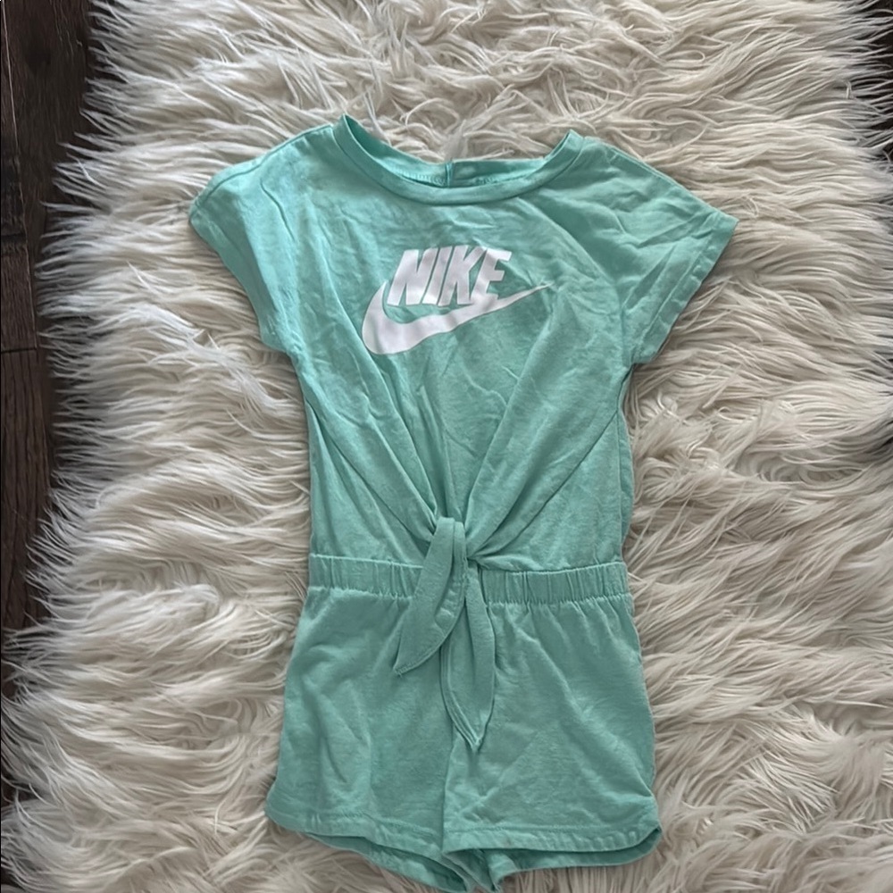 Nike Light Green Tie-Front Romper